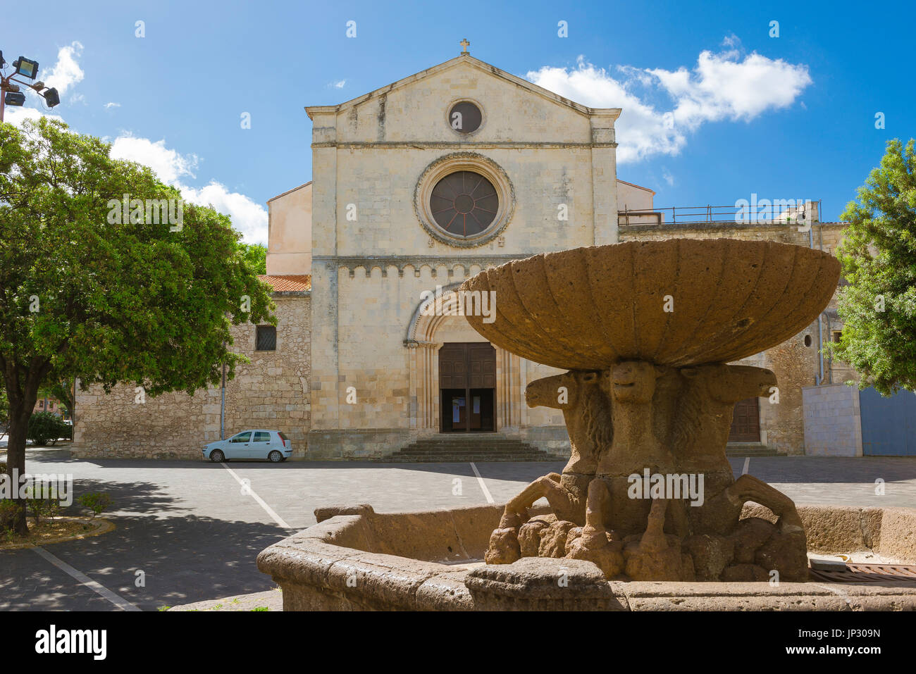 Sassari Sardegna chiesa, la facciata romanica di Santa Maria di Betlem chiesa di Sassari, Sardegna. Foto Stock