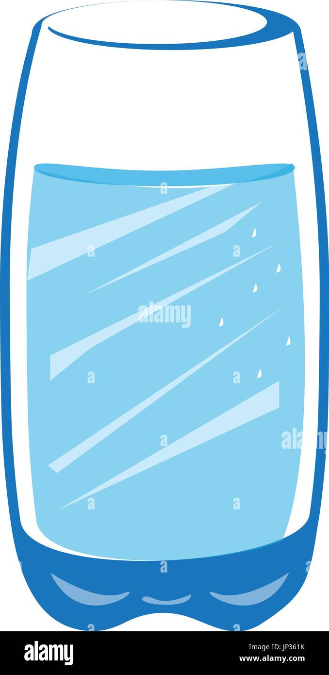 Bold bicchiere di acqua icona isolati su sfondo bianco Illustrazione Vettoriale