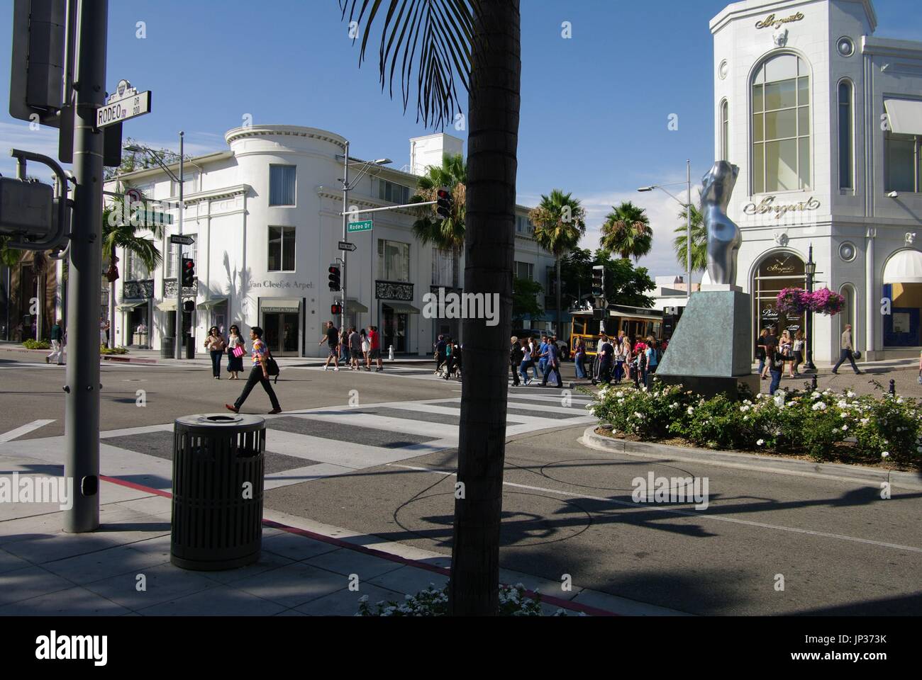Rodeo Drive, Beverley Hills, in California, Stati Uniti d'America Foto Stock