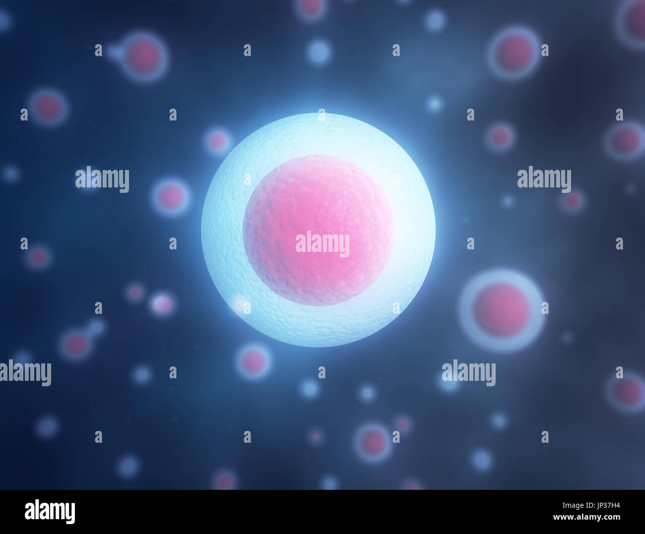 Cellule uovo 3D render Foto Stock