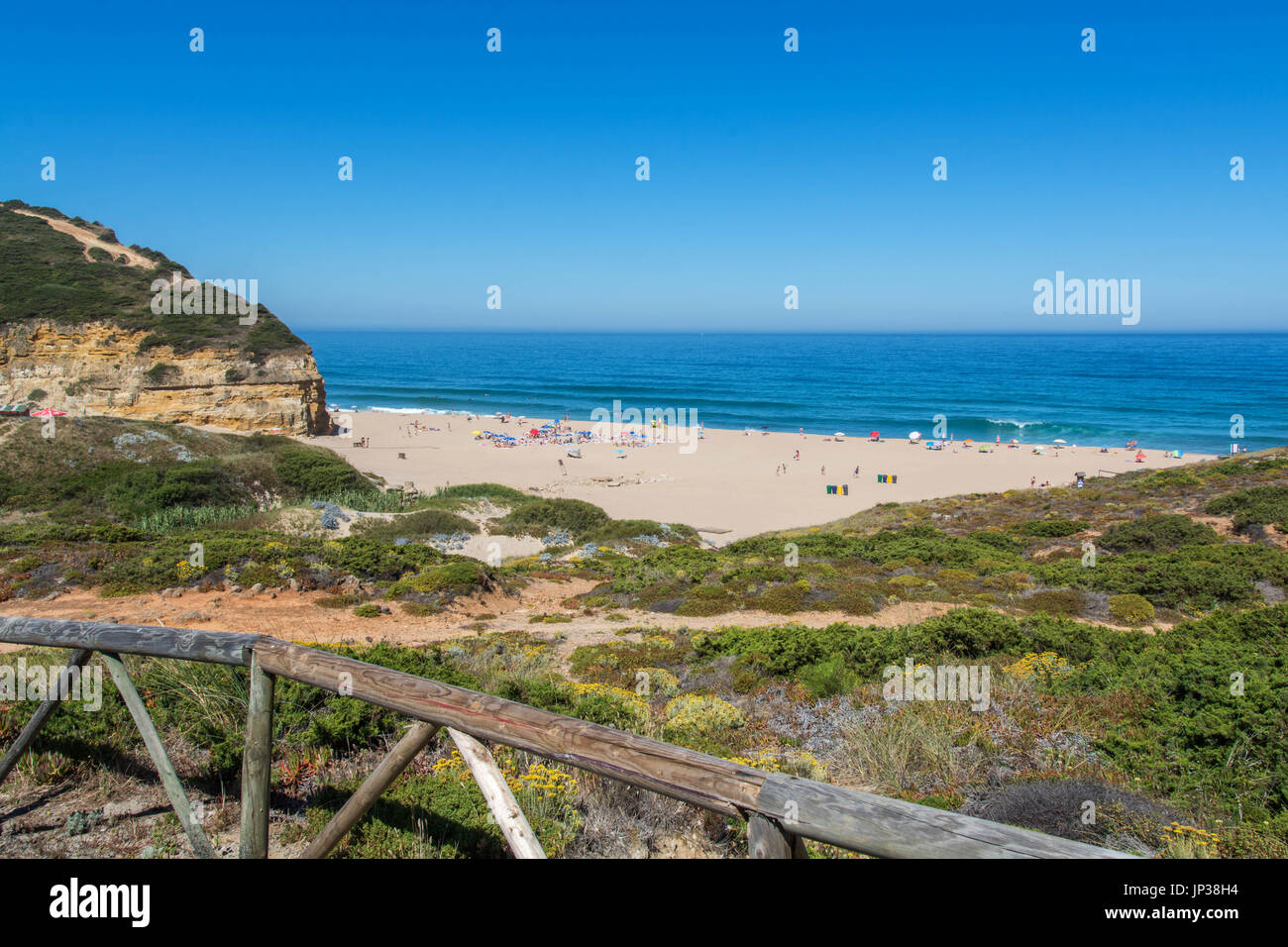 Ericeira portogallo. 04 luglio 2017. Sao Juliao beach a Ericeira. Ericeira portogallo. la fotografia di Ricardo Rocha. Foto Stock