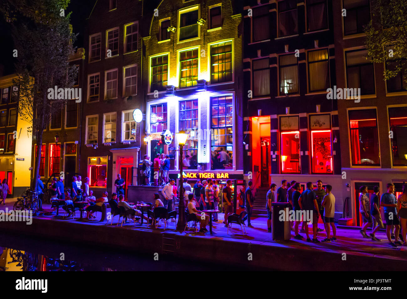 Il famoso quartiere a luci rosse di Amsterdam - AMSTERDAM - OLANDA Foto Stock