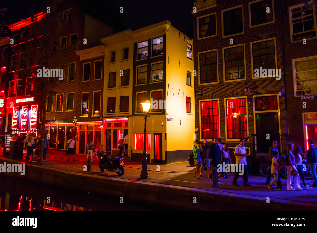 Il famoso quartiere a luci rosse di Amsterdam - AMSTERDAM - OLANDA Foto Stock