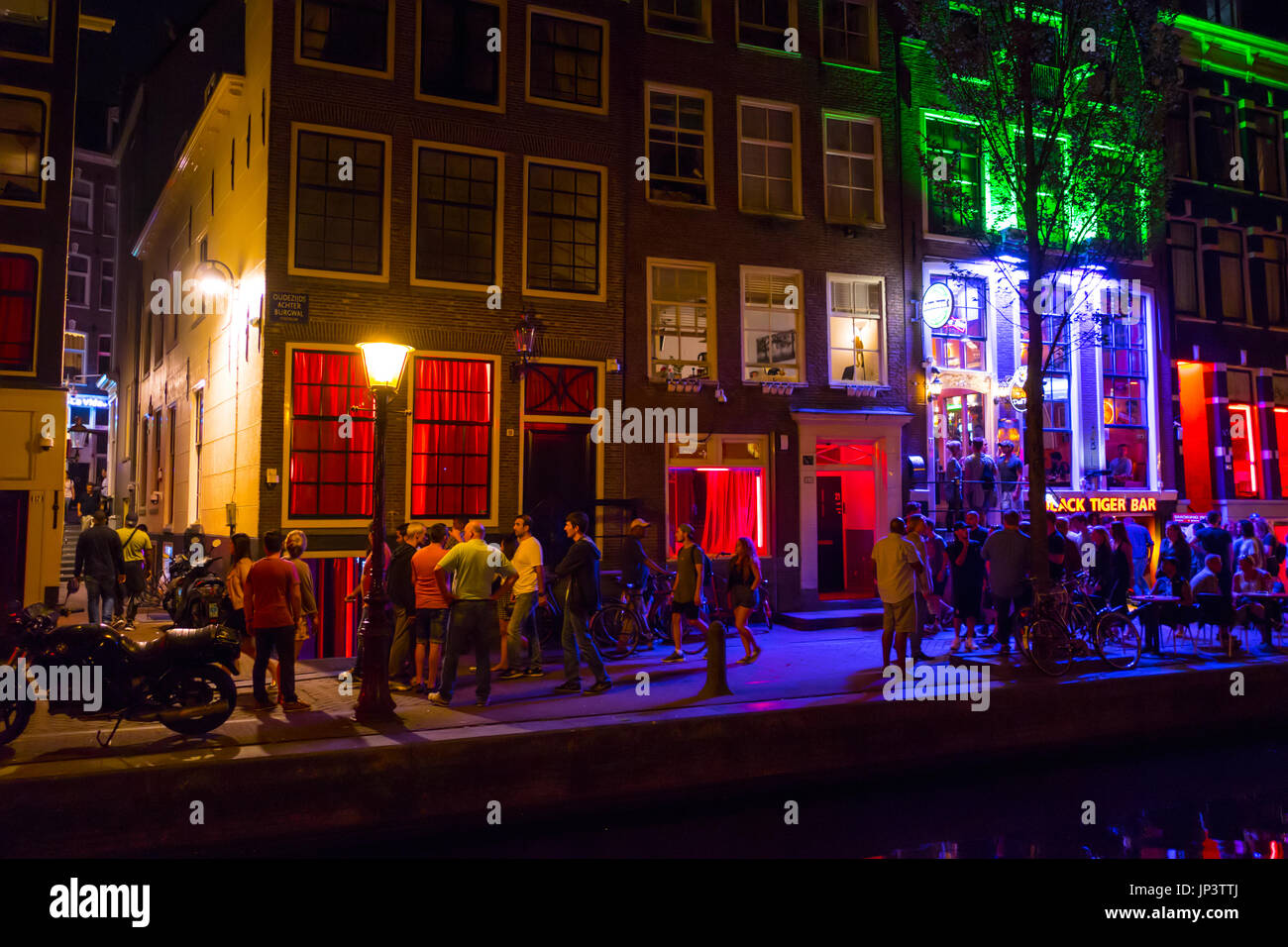 Il famoso quartiere a luci rosse di Amsterdam - AMSTERDAM - OLANDA Foto Stock