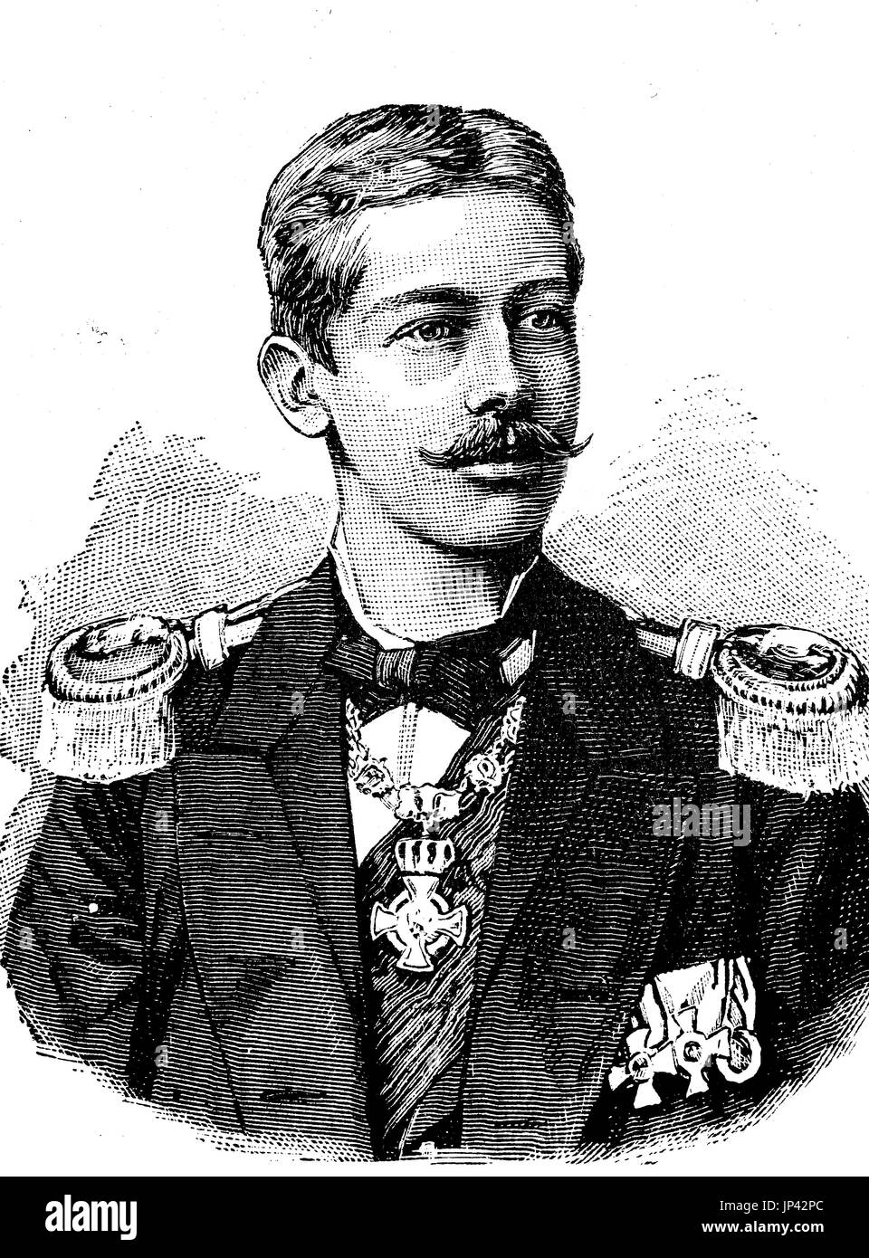 Prince Albert Wilhelm Enrico di Prussia, 14 agosto 1862 - 20 aprile 1929, era figlio del principe ereditario Friedrich Wilhelm e più tardi Imperatore tedesco Friedrich III. E il fratello del principe William, più tardi Imperatore tedesco Guglielmo II e King of Prussia, Germania, digitale Riproduzione migliorata di una xilografia la pubblicazione a partire dall'anno 1888 Foto Stock