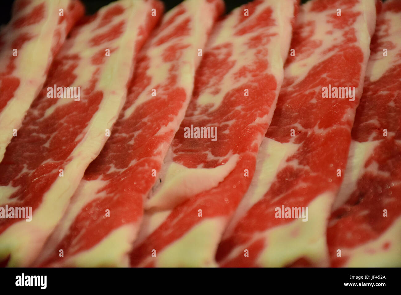 Red raw carne cruda Foto Stock