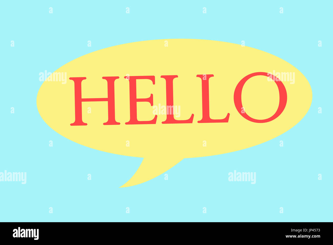 Illustrato Hello Word Foto Stock