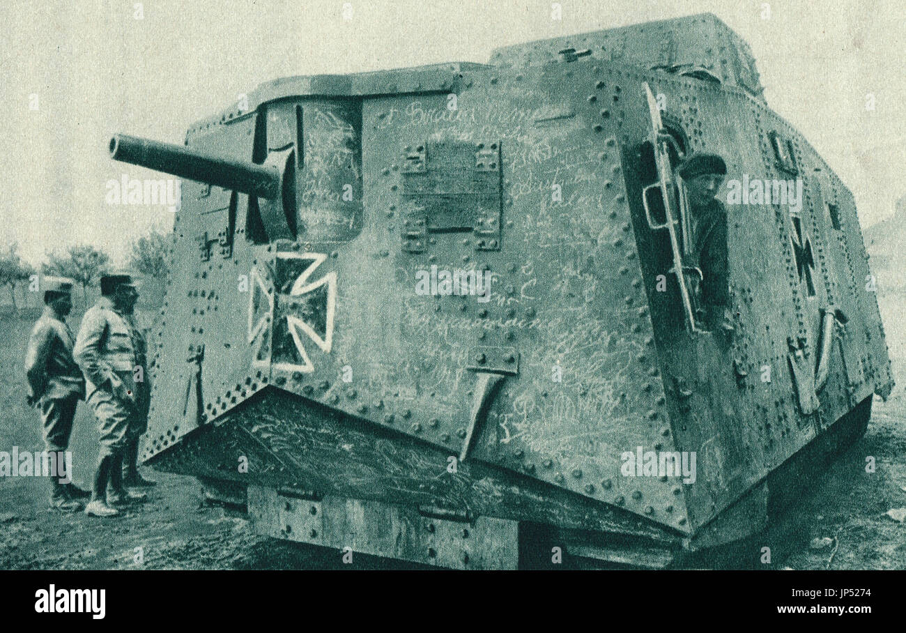 Catturato Land tedesco corazzata del 1918 Foto Stock