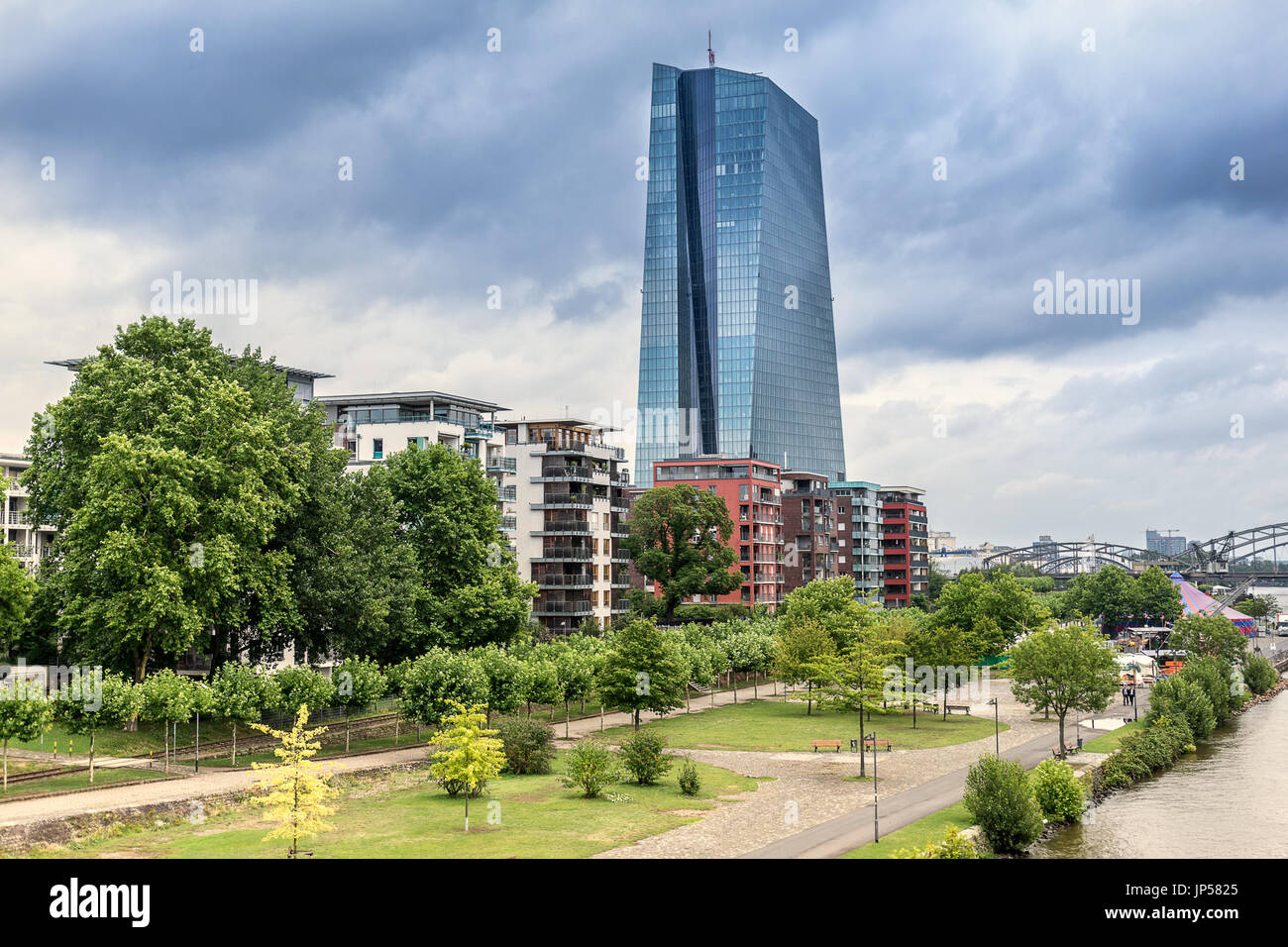 Banca centrale europea a Francoforte Foto Stock