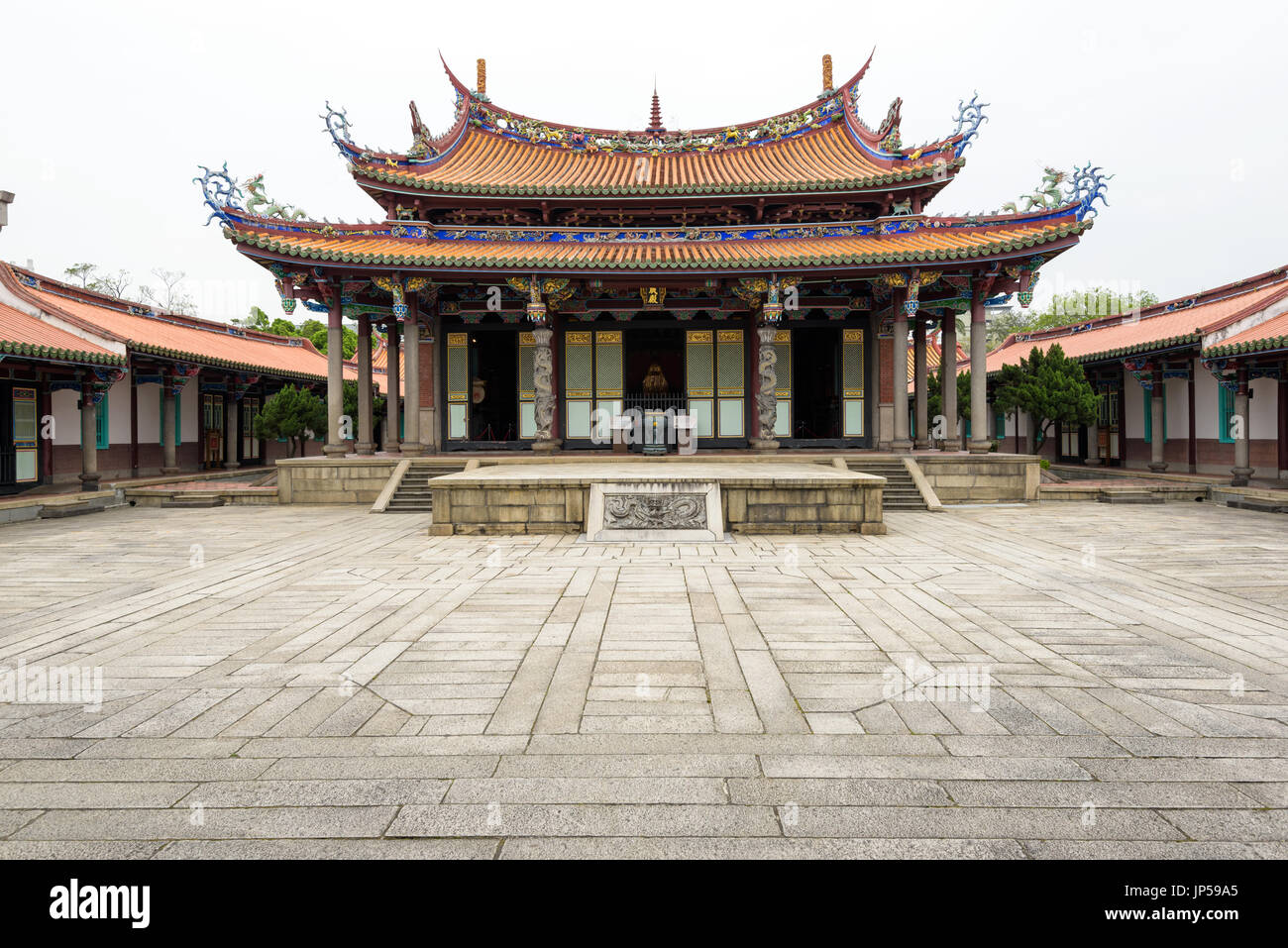 Taipei, Taiwan - 6 Aprile 2017: Dalongdong Baoan Tempio conosciuto anche come il Taipei Baoan tempio è un folk Taiwanese religione tempio costruito in Datong Foto Stock