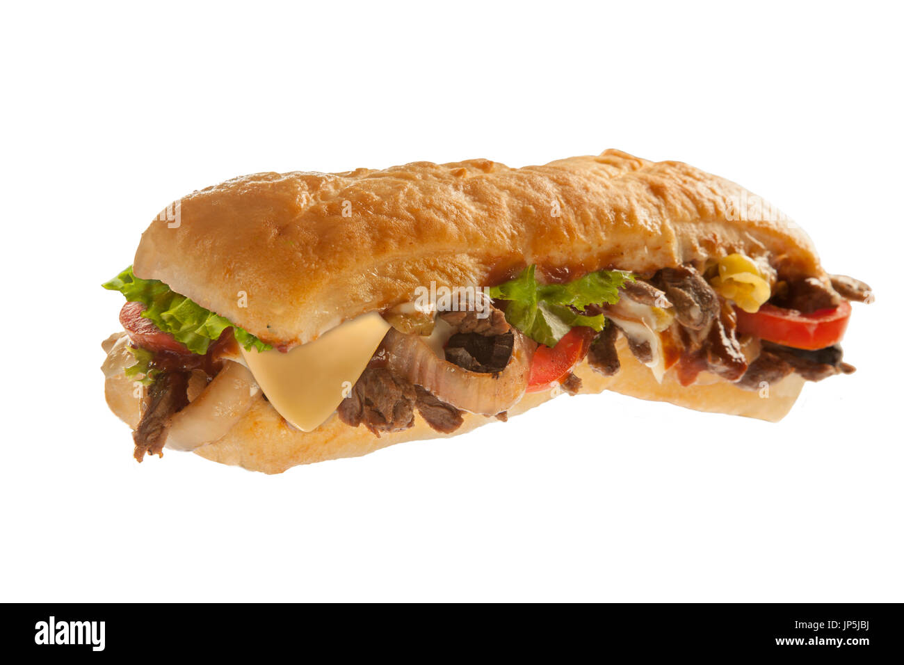 Sub Hoagie panino con carne e verdure Foto Stock
