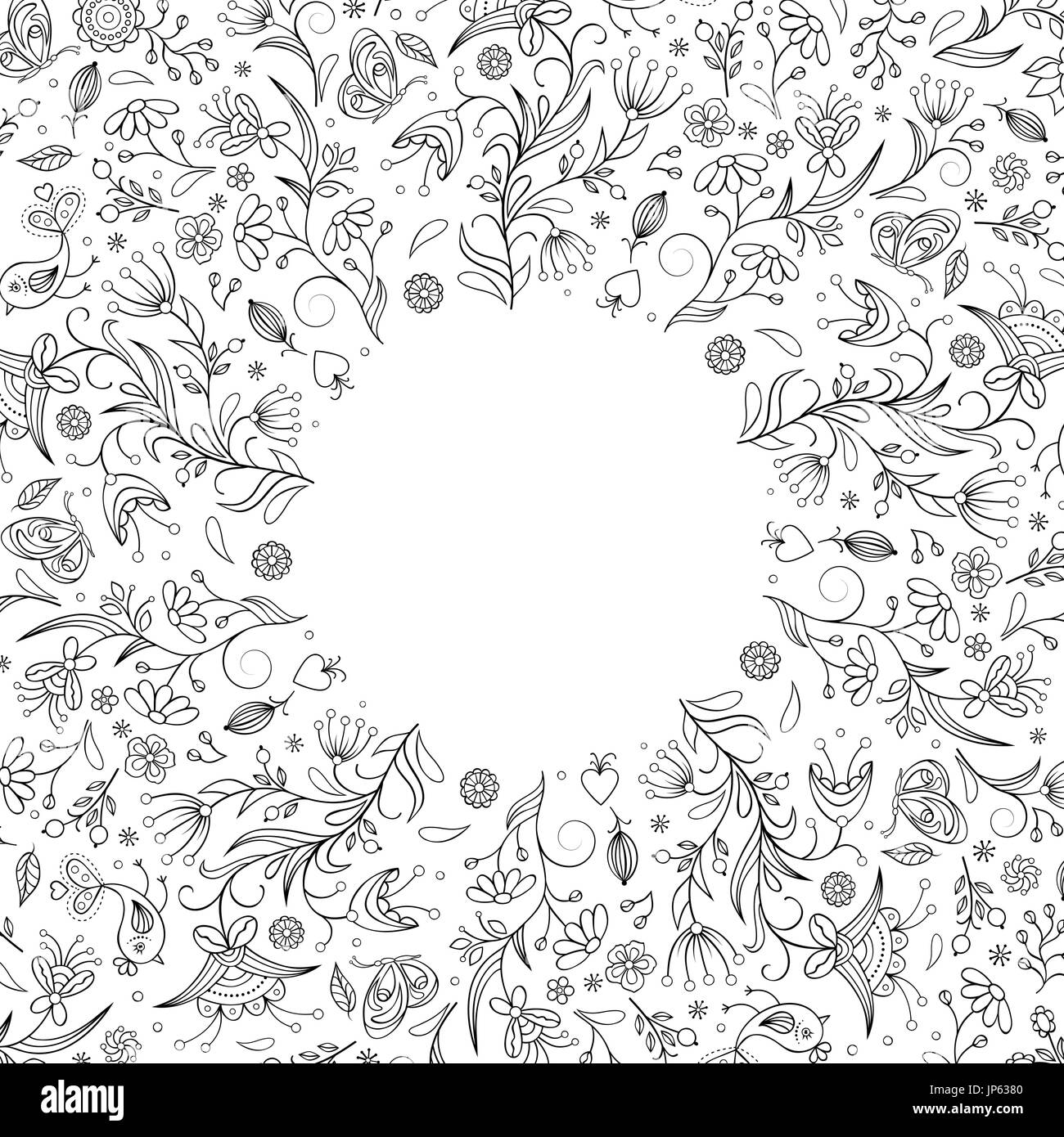 Invito floreali card Illustrazione Vettoriale