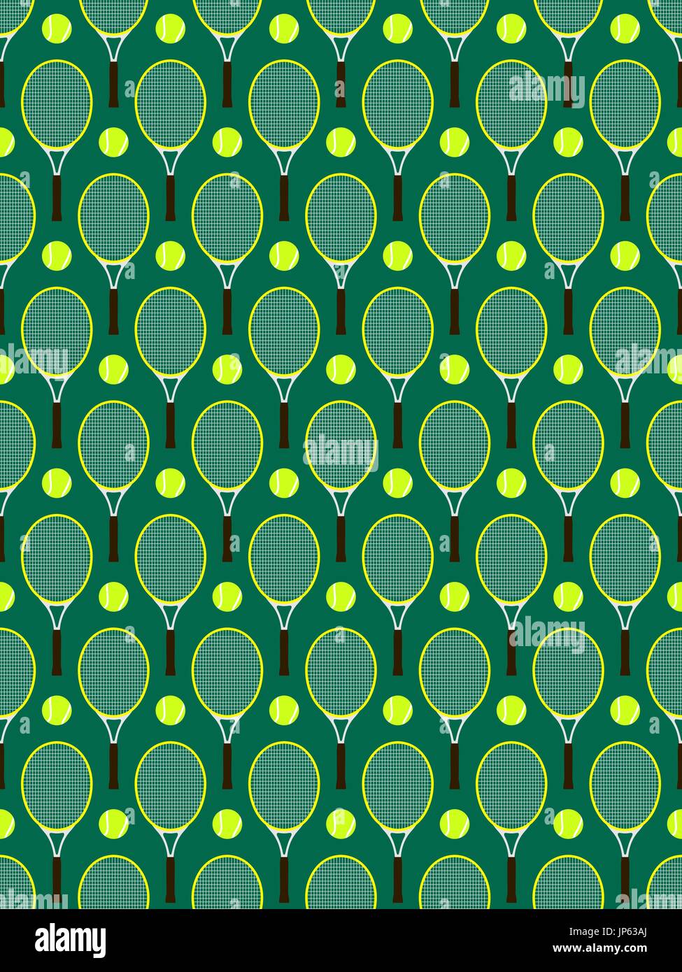 Racchette e palline da tennis Illustrazione Vettoriale