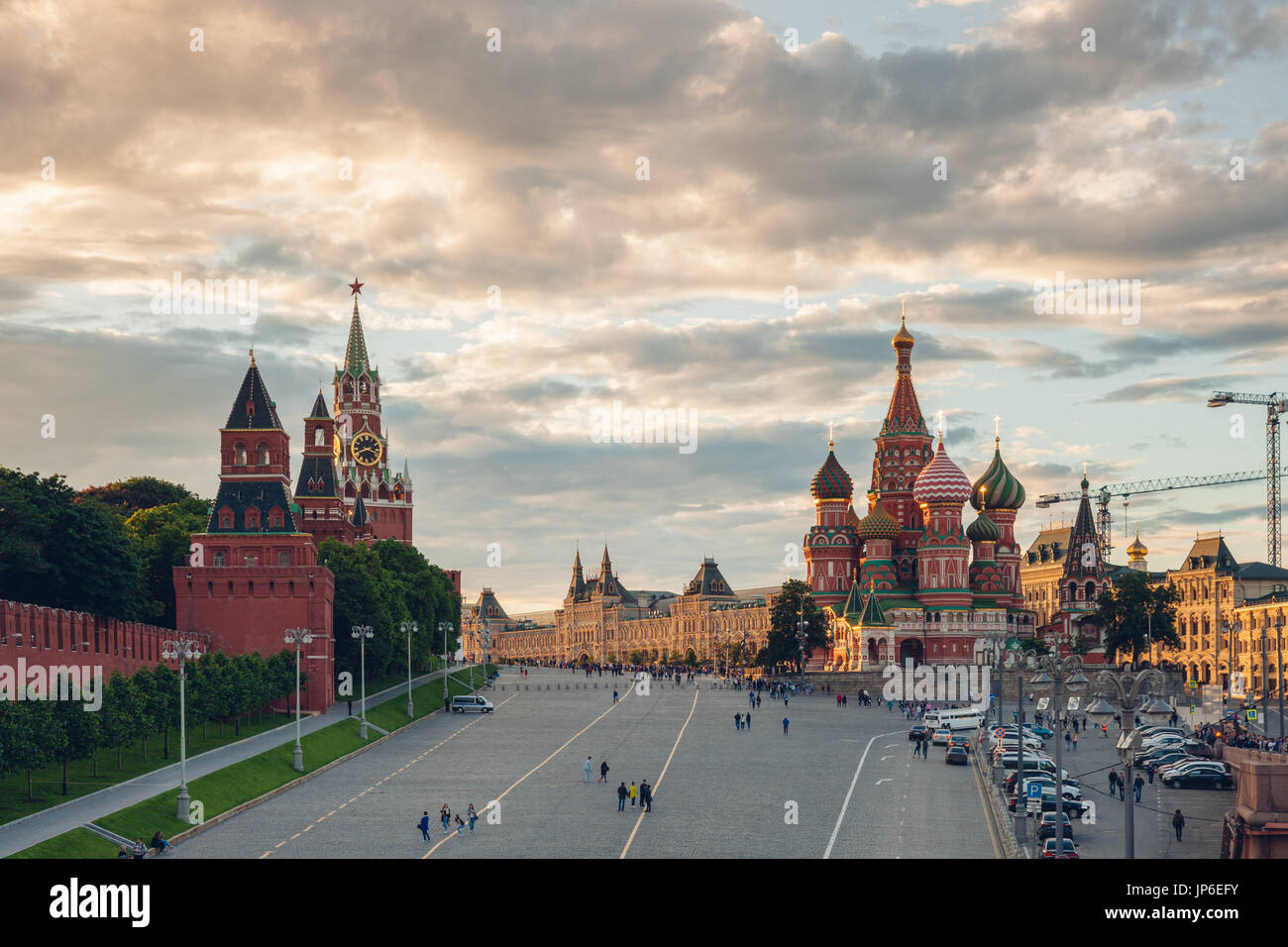 Mosca, Russia - 17 Giugno 2017: bella vista al tramonto del quadrato rosso su Giugno 17, 2017 a Mosca, in Russia. Foto Stock