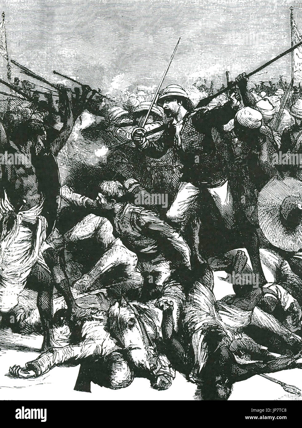 Battaglia di ABU KLEA, Sudan, 16-18 gennaio 1885. La morte del colonnello Frederick Burnaby Foto Stock