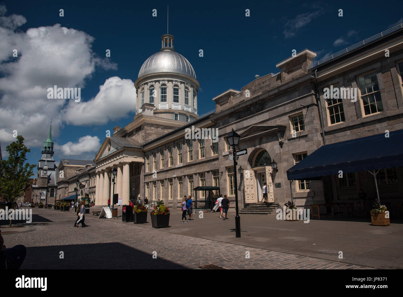 Mercato di Bonsecours a Saint Paul Street è a due piani a forma di cupola mercato pubblico. Inaugurato nel 1847. Foto Stock