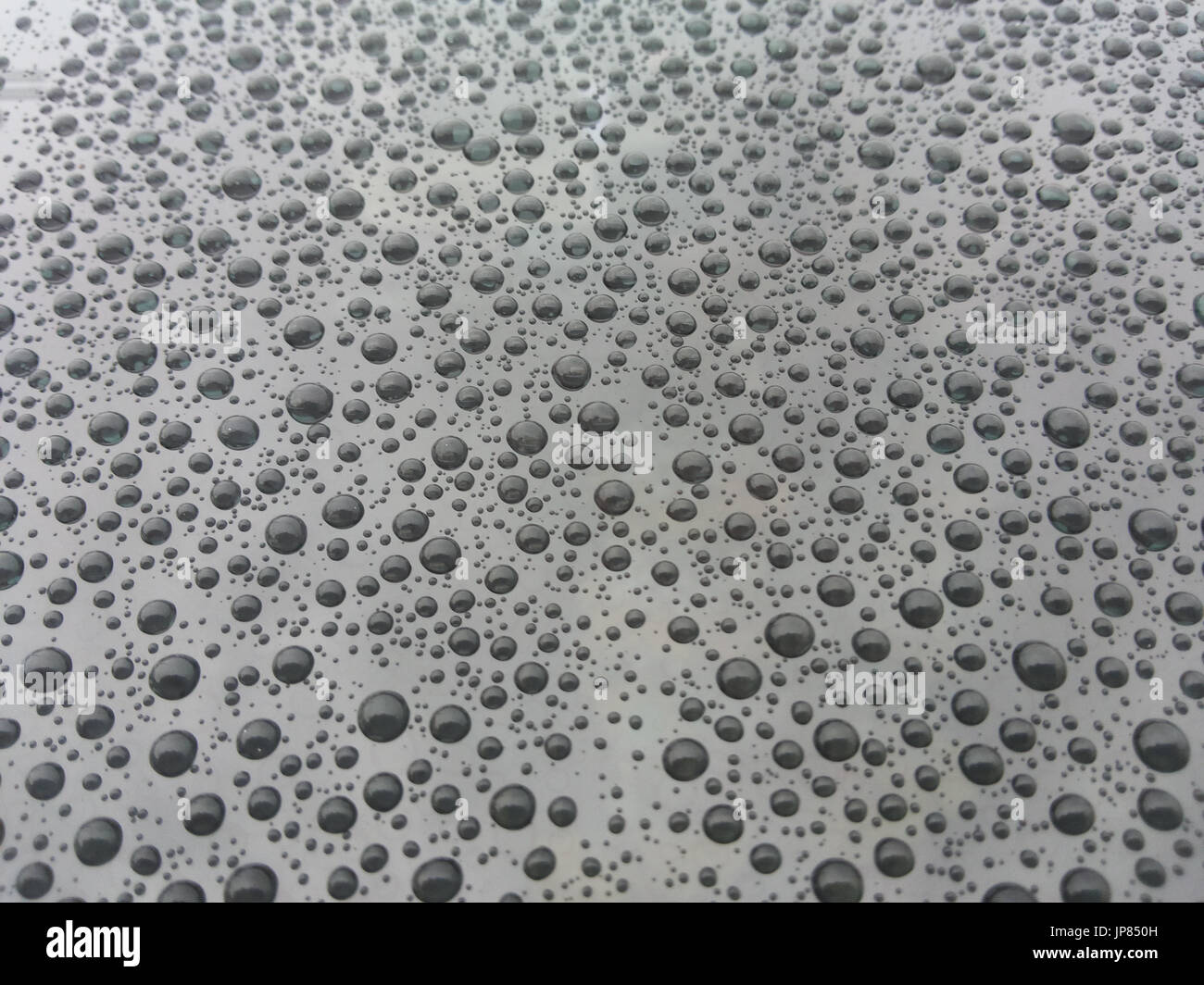 Goccia acqua sul vetro Foto Stock