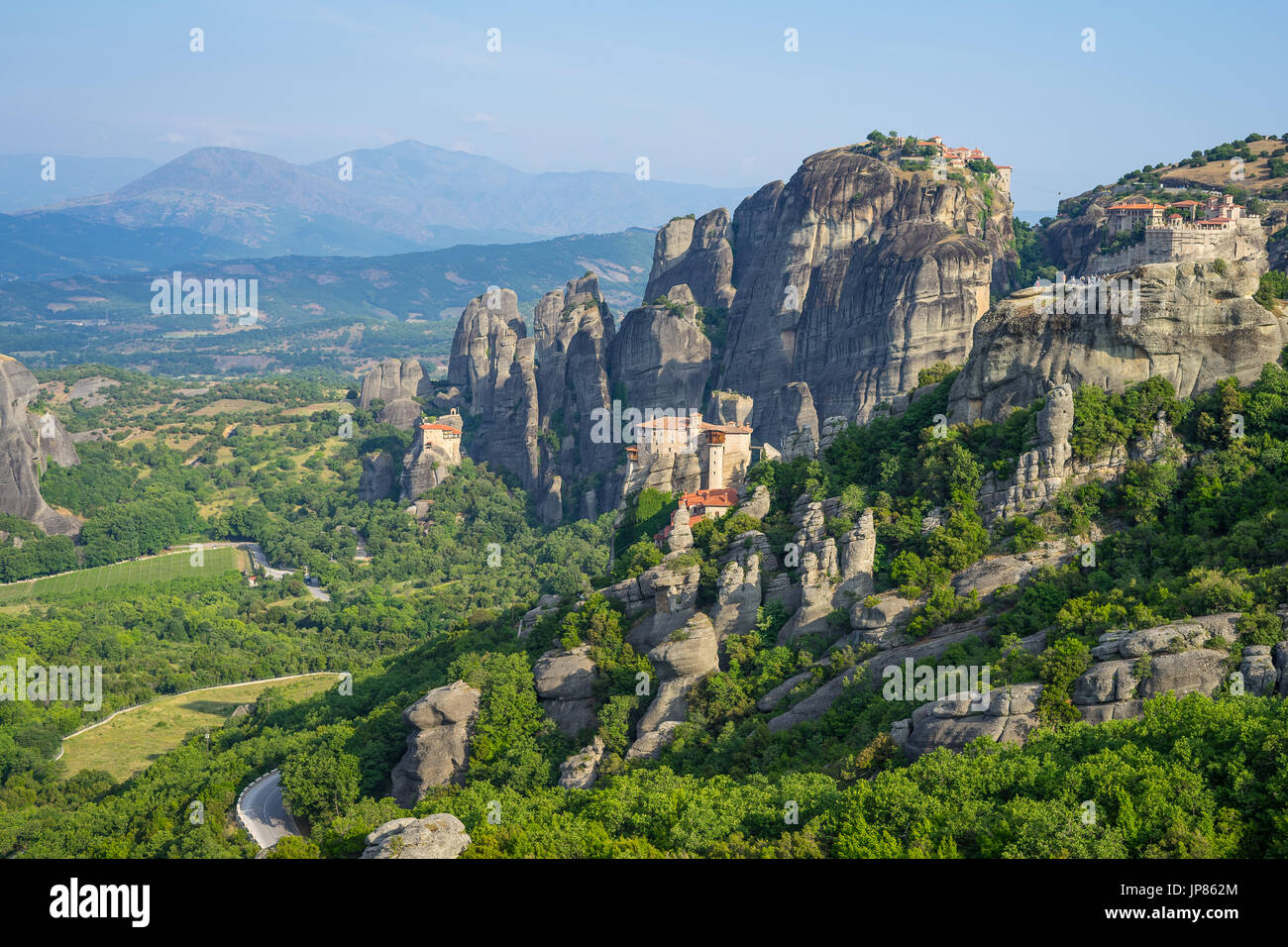 Rocce e i monasteri di Meteora Foto Stock