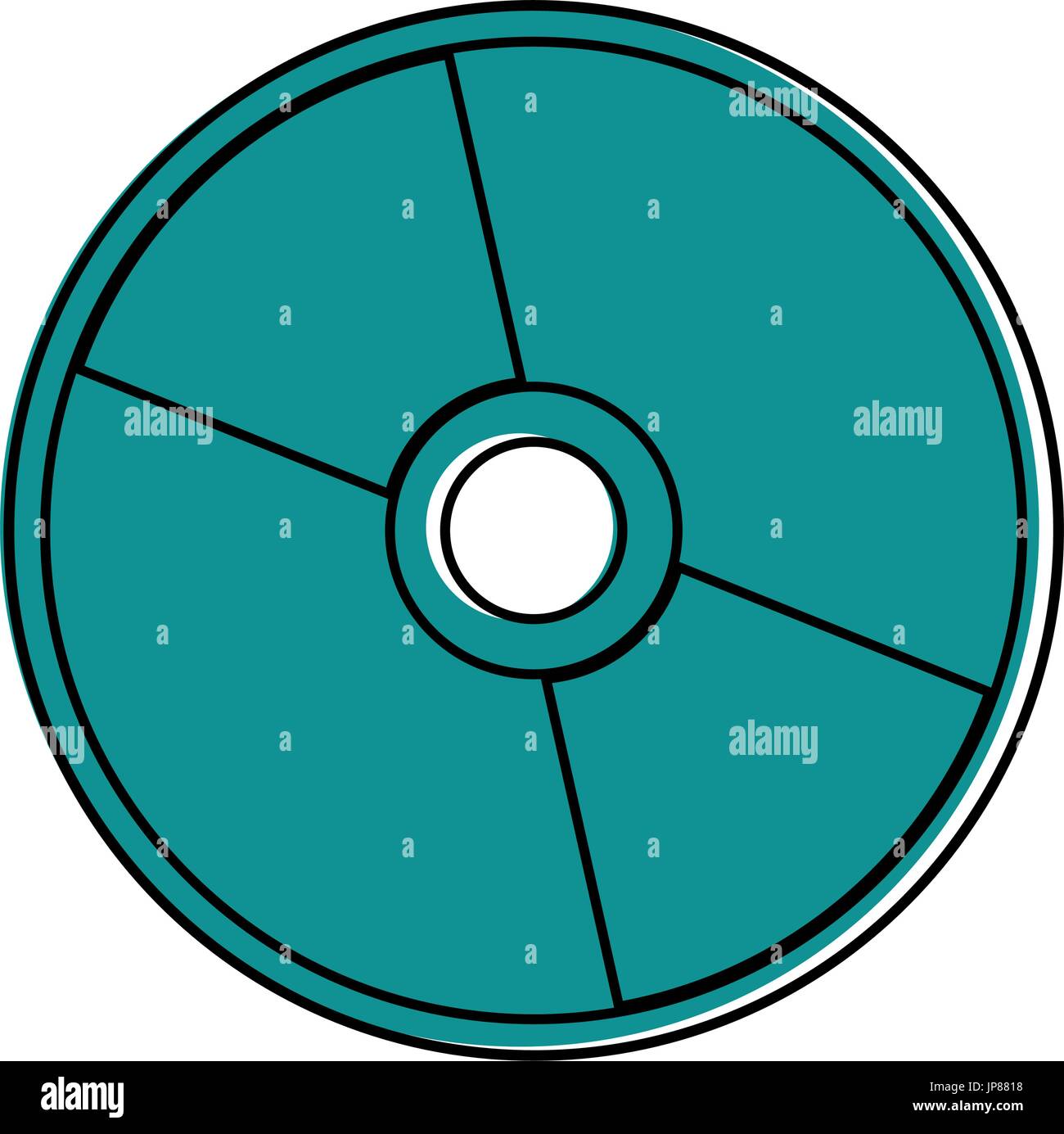 Cd o compact disc immagine icona Illustrazione Vettoriale