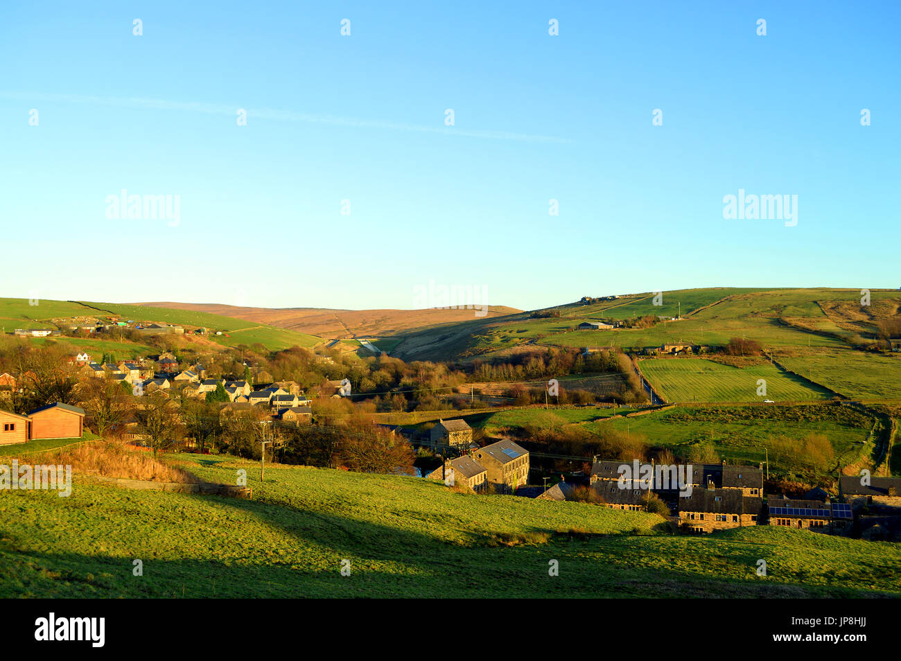 Villaggio Denshaw in Saddleworth Foto Stock