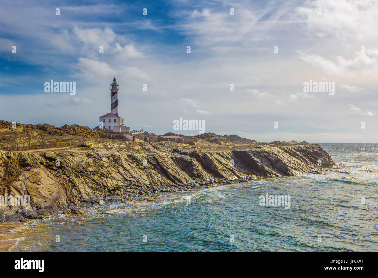 Spagna Isole Baleari, Minorca, Favaritx Lighthouse, Foto Stock