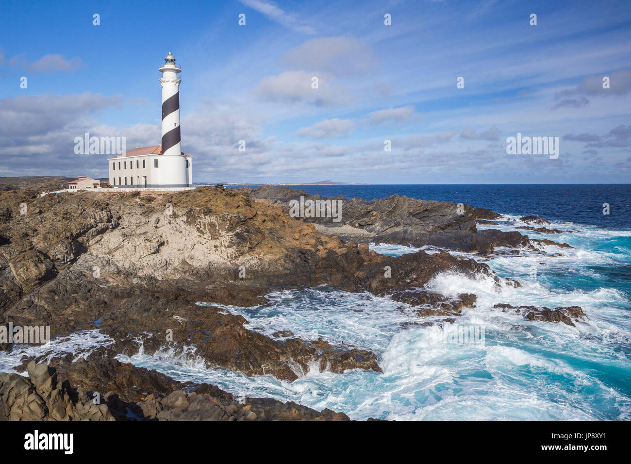 Spagna Isole Baleari, Minorca, Favaritx Lighthouse, Foto Stock