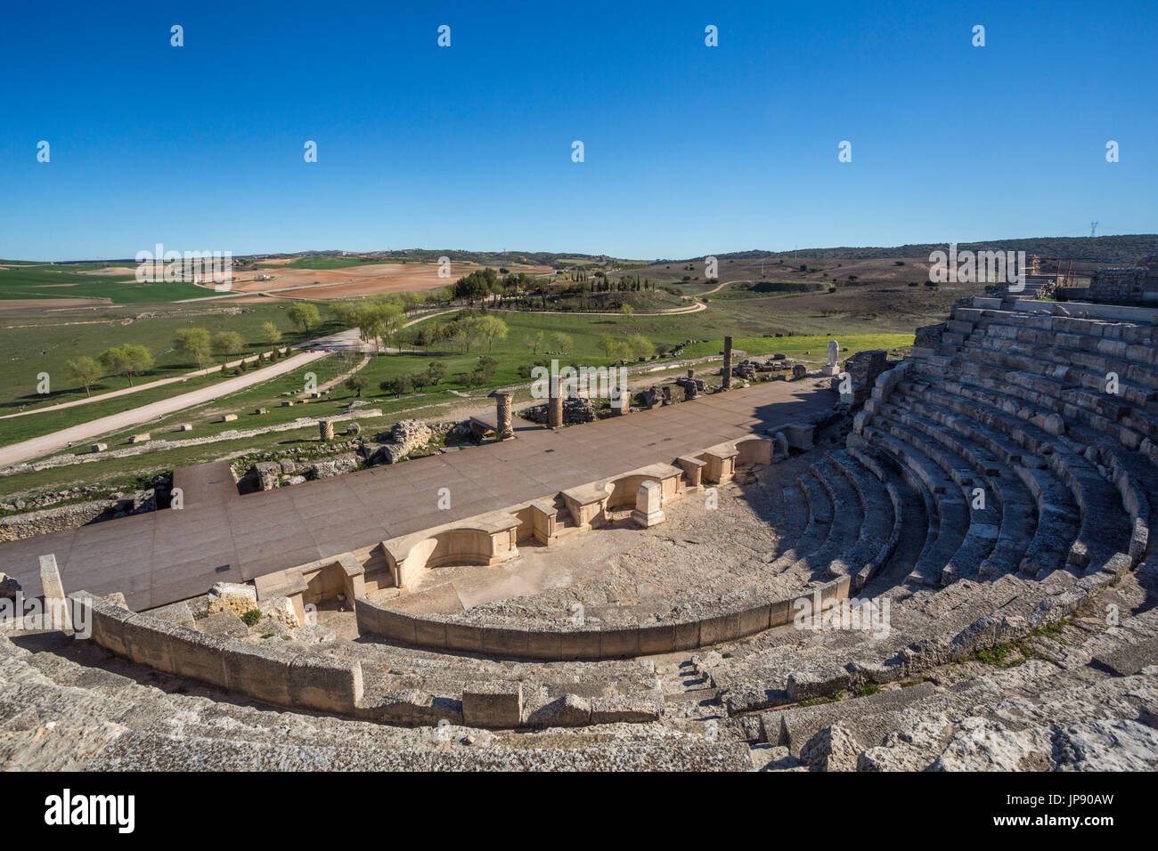 Spagna, Provincia Cuenca, le rovine romane della città Segobriga, il teatro Foto Stock