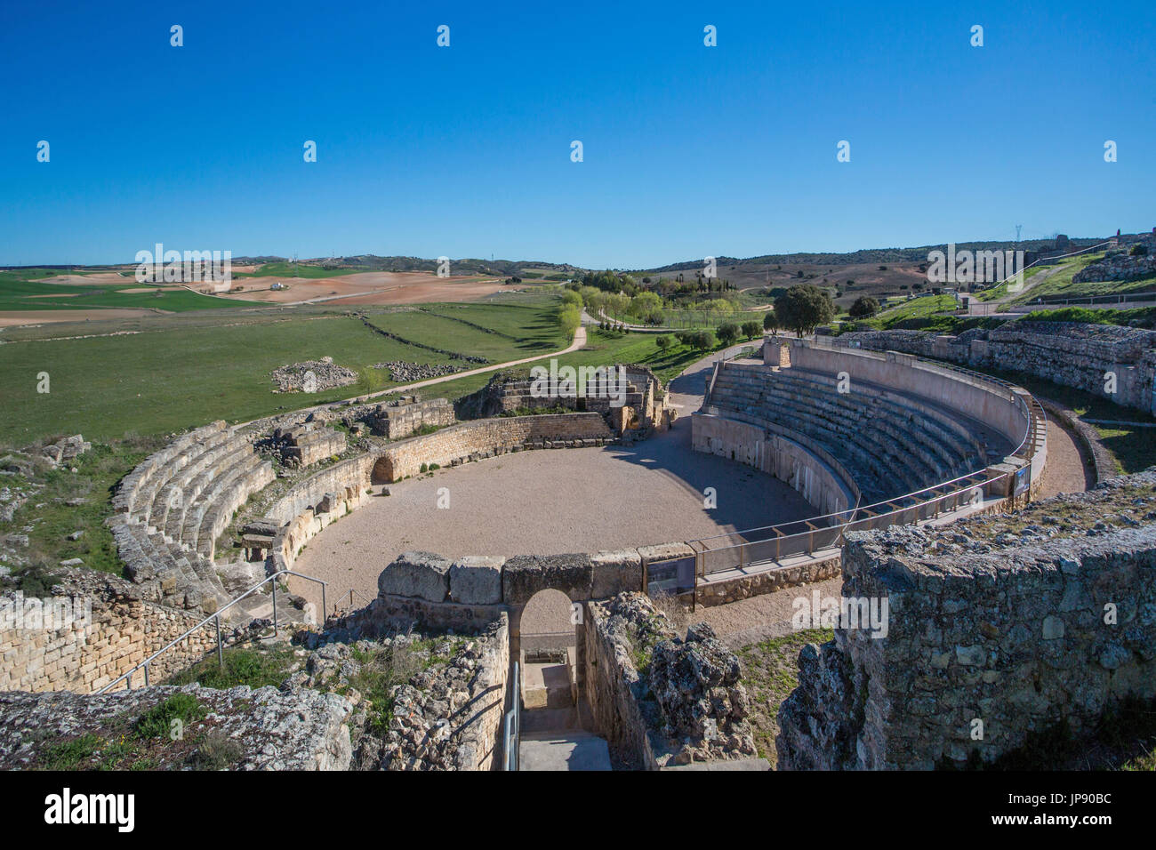 Spagna, Provincia Cuenca, le rovine romane della città Segobriga, il anfitheater Foto Stock