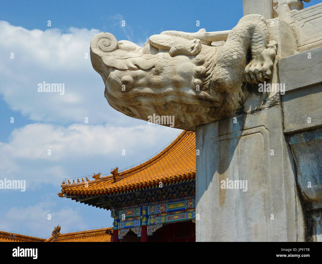 Gargoyle, la Città Proibita di Pechino, Cina n/a Foto Stock