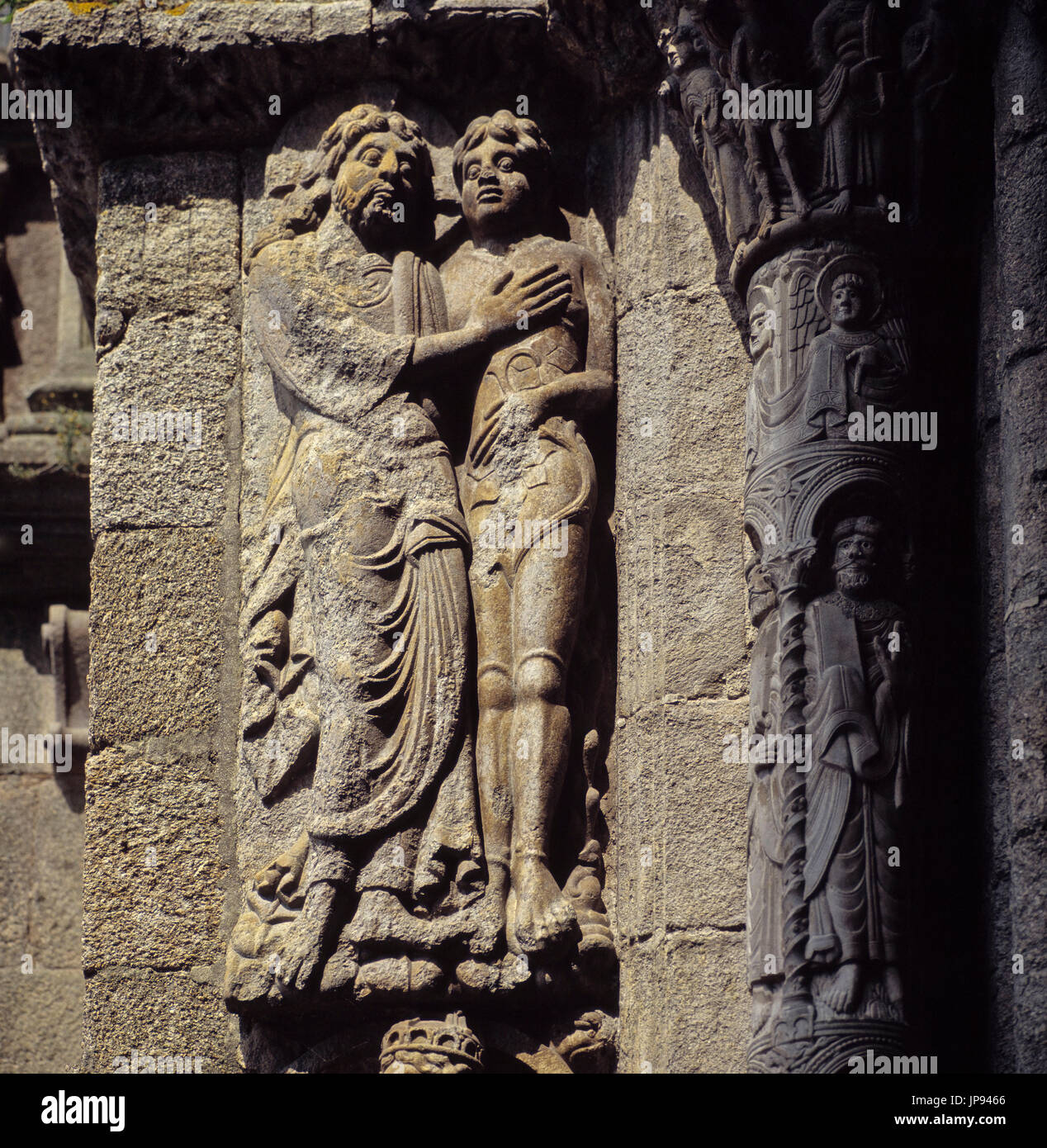 Puerta de las Platerías, la Cattedrale di Santiago de Compostela, Foto Stock