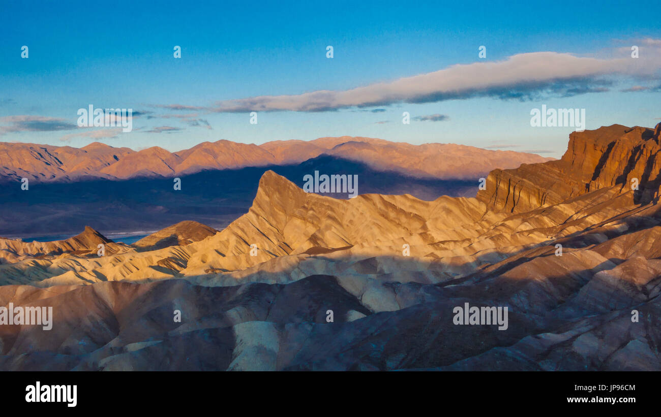 Zabriskie Point, Death Valley, Stati Uniti d'America Foto Stock