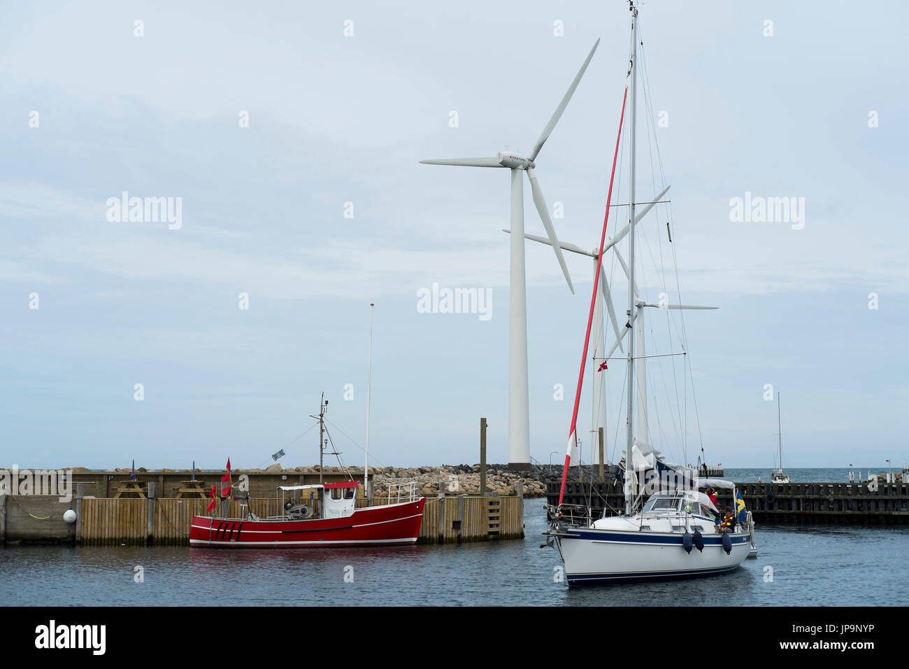 Filamento Bonnerup porto di pesca vicino a Grenaa - Djursland - Jutland - Danimarca Foto Stock