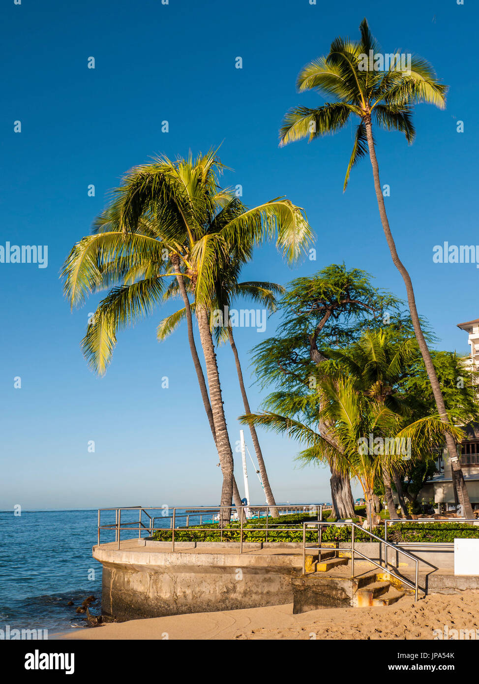 Spiaggia La spiaggia di Waikiki, Honolulu, Hawaii, Foto Stock