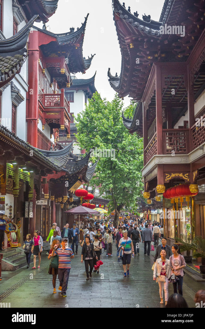 Cina Shanghai City, Yuyuang giardini e Bazar Foto Stock