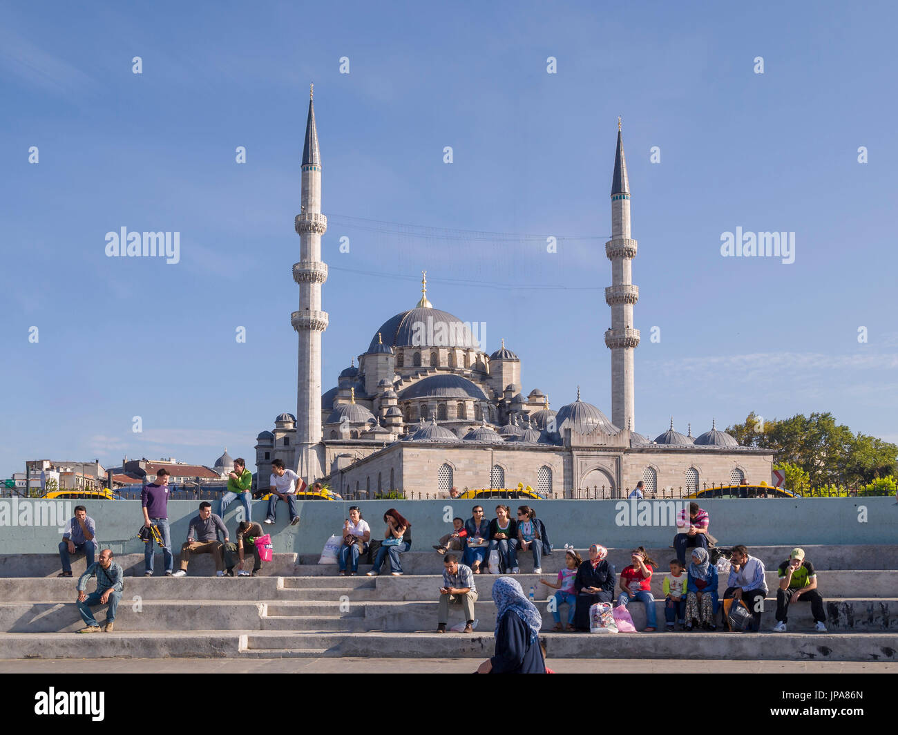 La nuova moschea (Yeni Cami), Istanbul, Turchia Foto Stock
