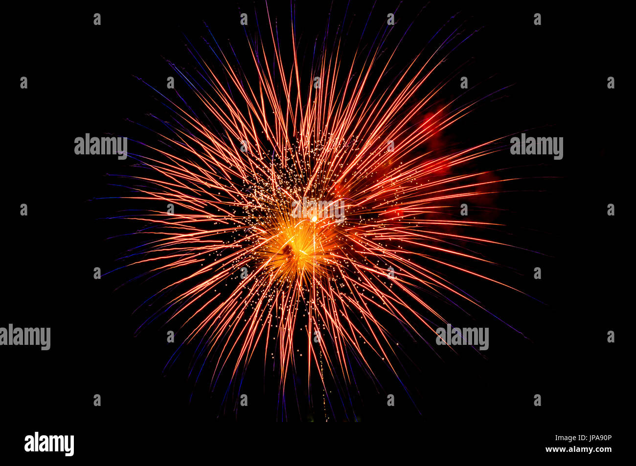 Il 4 luglio i fuochi d'artificio, Miami, Florida, Stati Uniti d'America Foto Stock