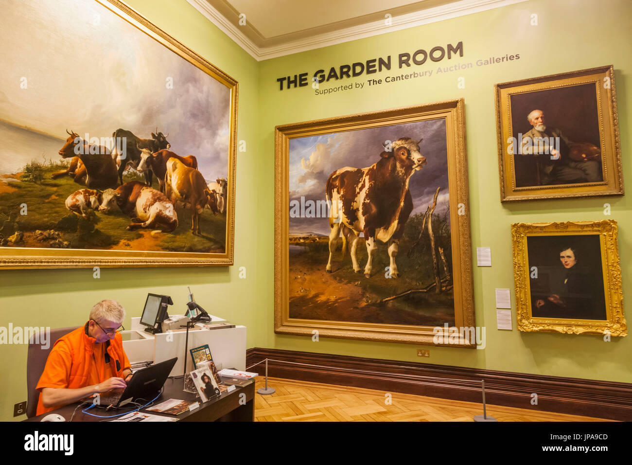 Inghilterra, Kent, Canterbury, l'Istituto Beaney Public Library and Museum, la Garden Room Art Gallery Foto Stock