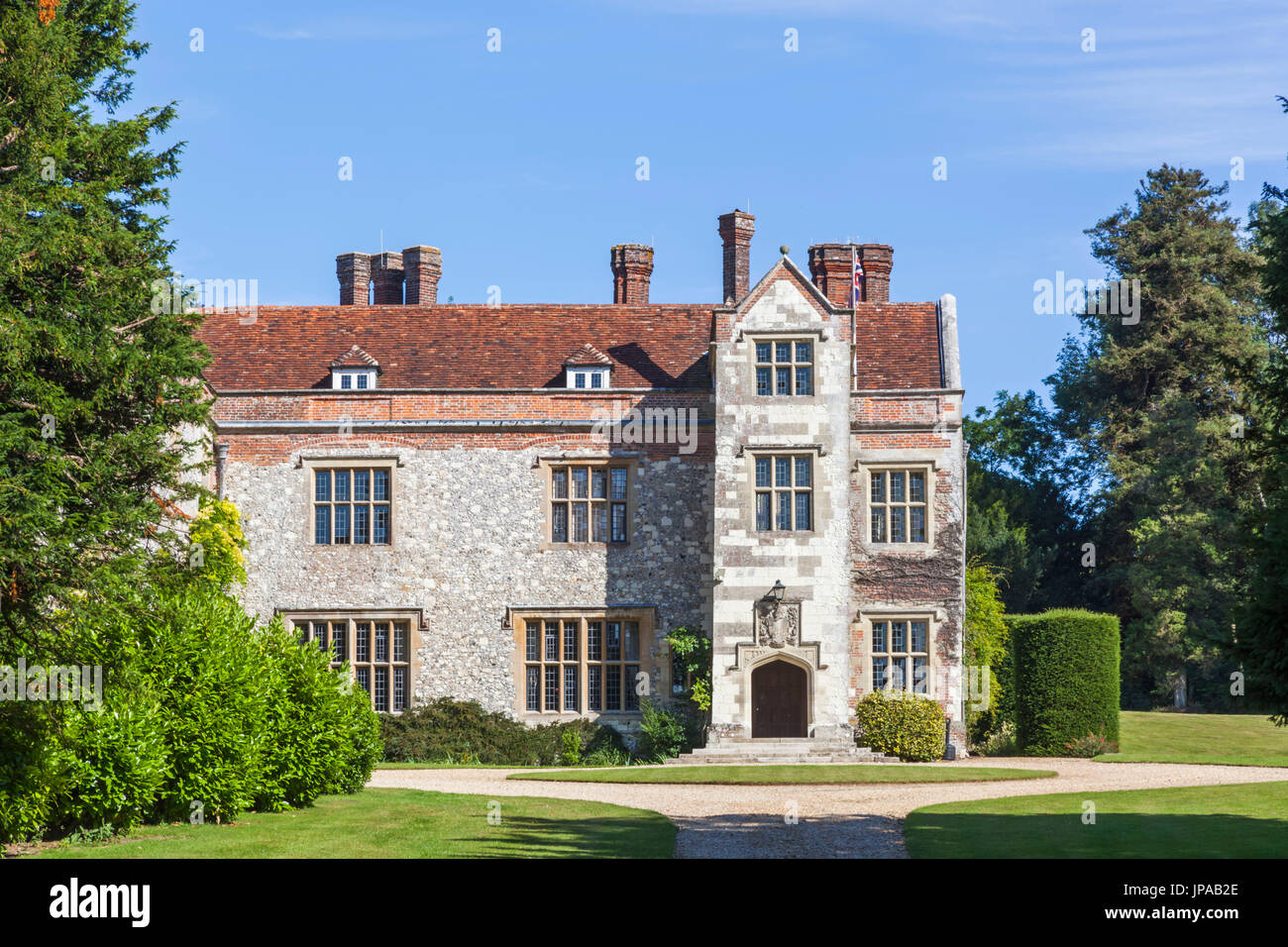 Inghilterra, Hampshire, Chawton, Chawton House e biblioteca, una volta a casa di Jane Austen's fratello Edward Austen Knight Foto Stock
