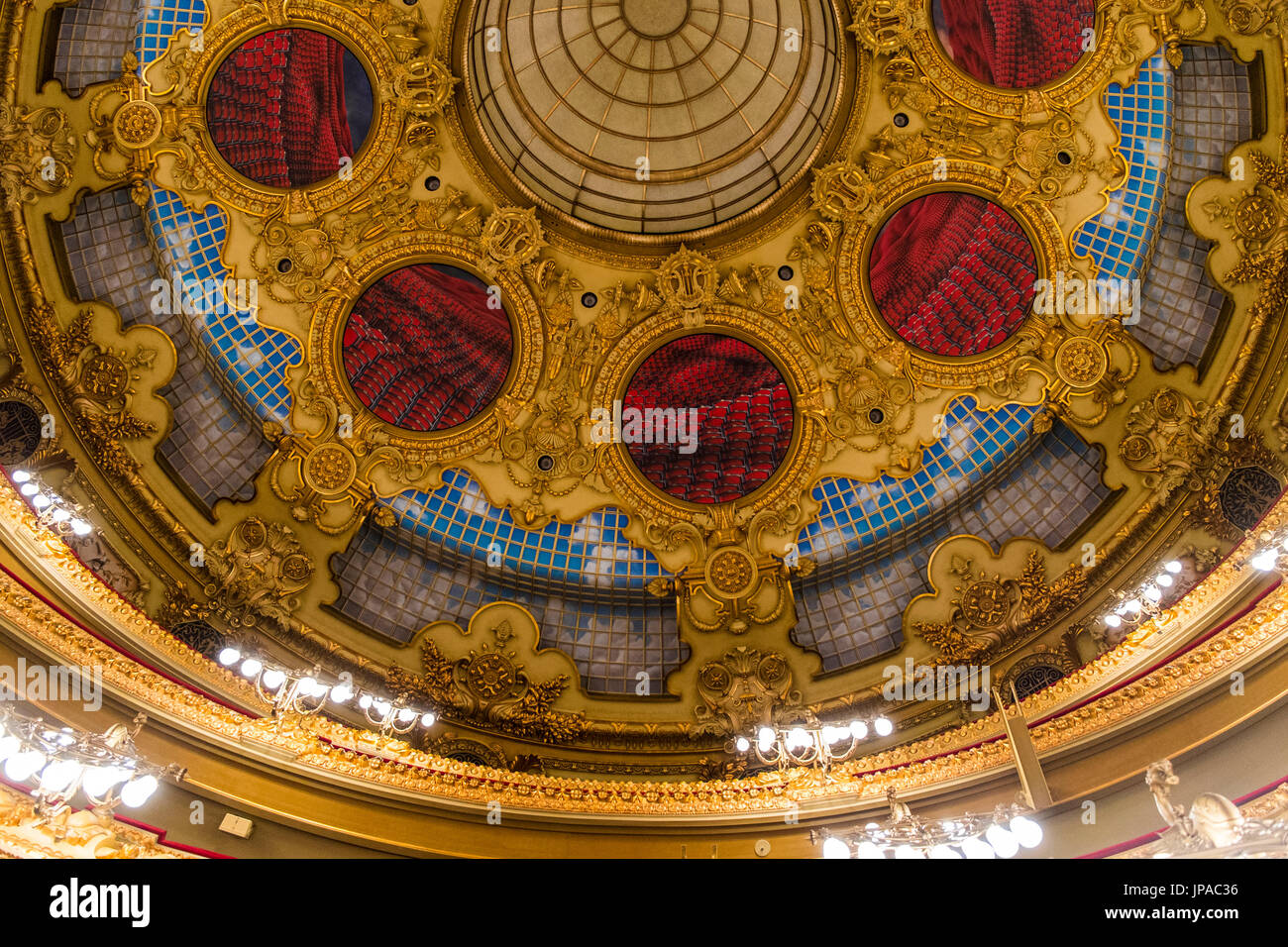 Gran Teatre del Liceu opera house, La Rambla, Ciutat Vella, Barcelona, Spagna. Foto Stock