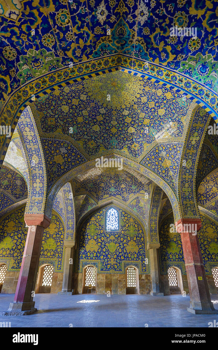 Iran, Esfahan Città, Naqsh-e JAHAN Piazza, Masjed-e Moschea Shah Foto Stock