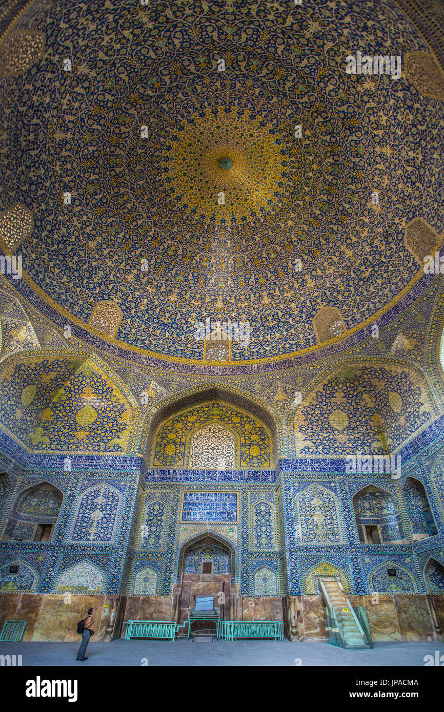 Iran, Esfahan Città, Naqsh-e JAHAN Piazza, Masjed-e Moschea Shah Foto Stock