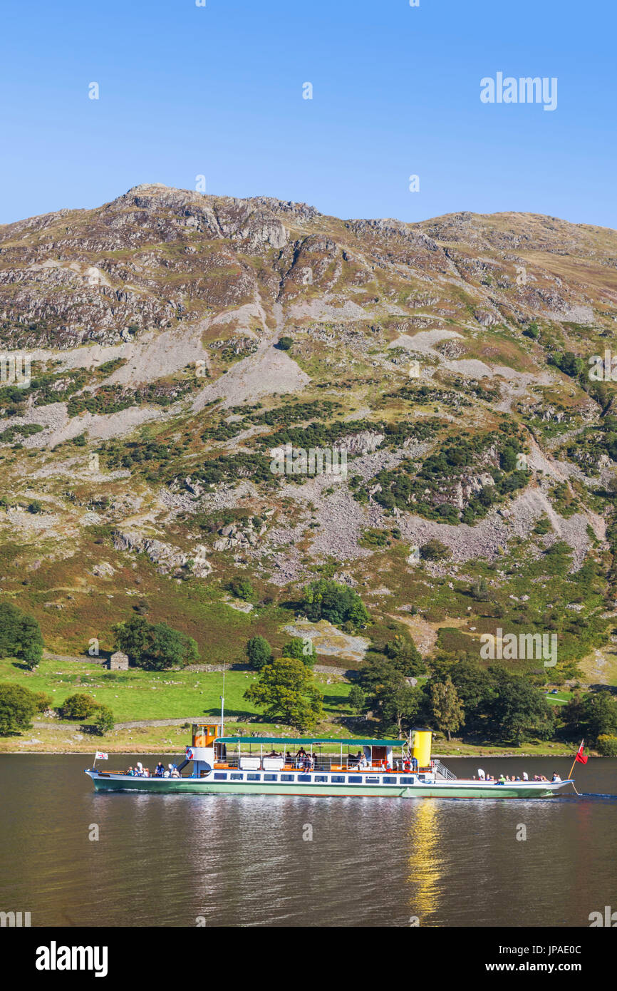 Inghilterra, Cumbria, Lake District, Ullswater, escursione sul battello a vapore Foto Stock