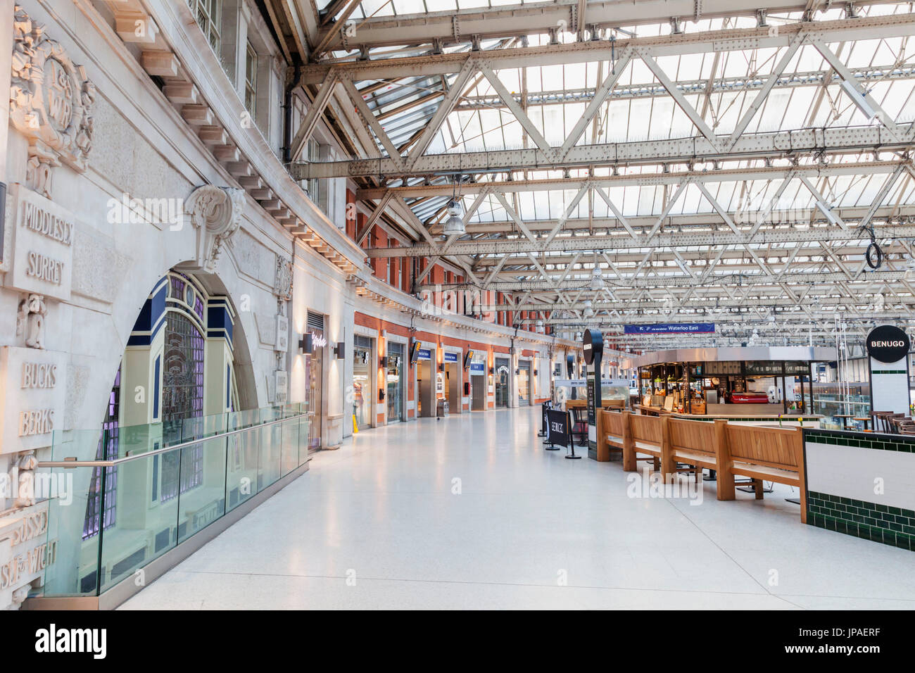 Inghilterra, Londra Waterloo Station Foto Stock