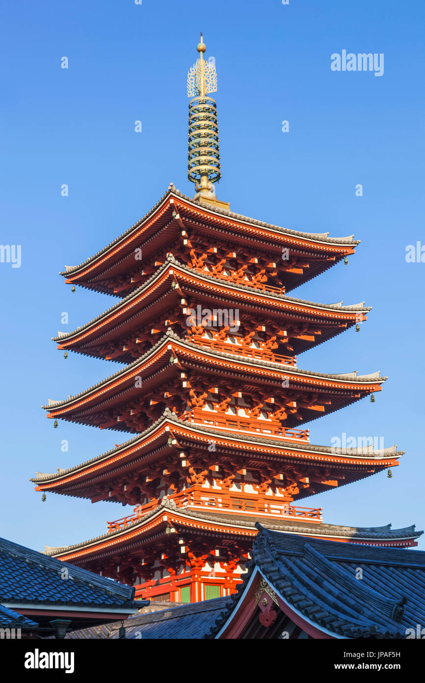 Giappone, Honshu, Tokyo, Asakusa, il Tempio di Sensoji aka il Tempio Asakusa Kannon Foto Stock