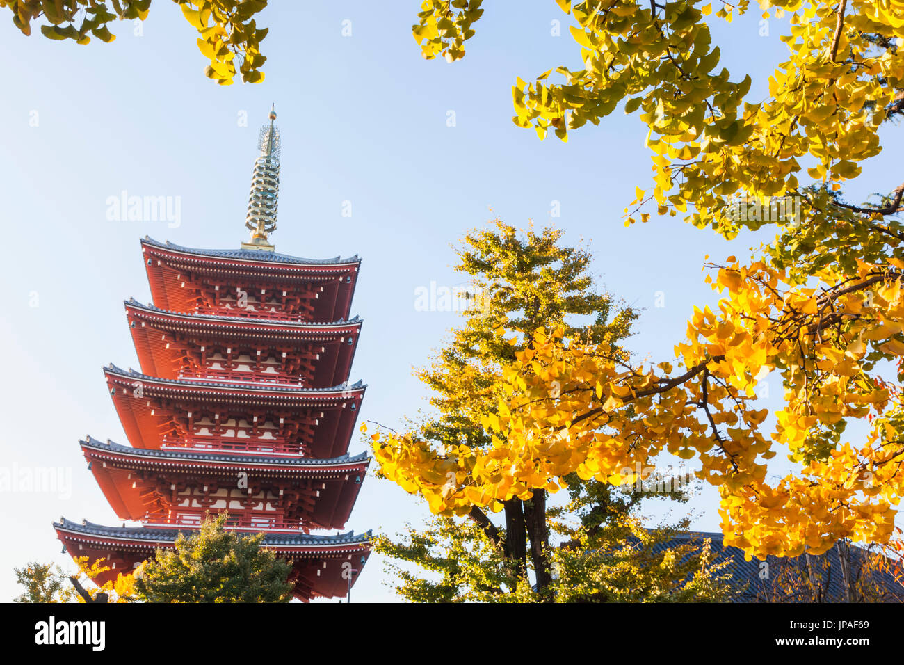 Giappone, Honshu, Tokyo, Asakusa, il Tempio di Sensoji aka il Tempio Asakusa Kannon Foto Stock
