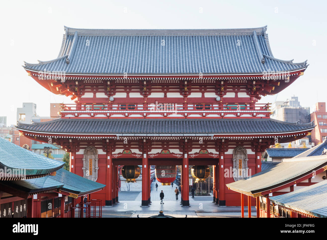 Giappone, Honshu, Tokyo, Asakusa, il Tempio di Sensoji aka il Tempio Asakusa Kannon, Tempio Gateway Foto Stock