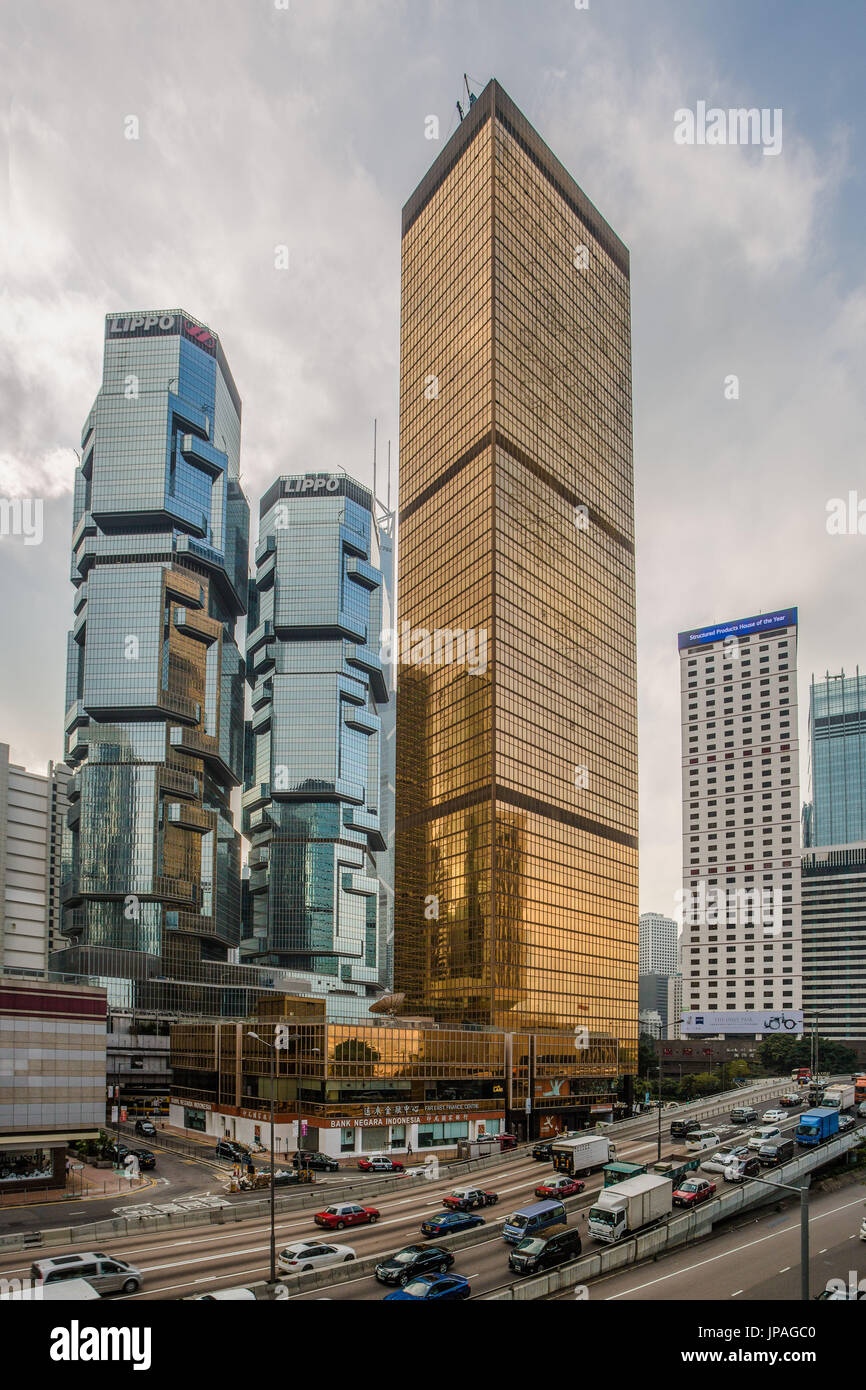 Della città di Hong Kong, Lippo torri, Admiralty District Foto Stock