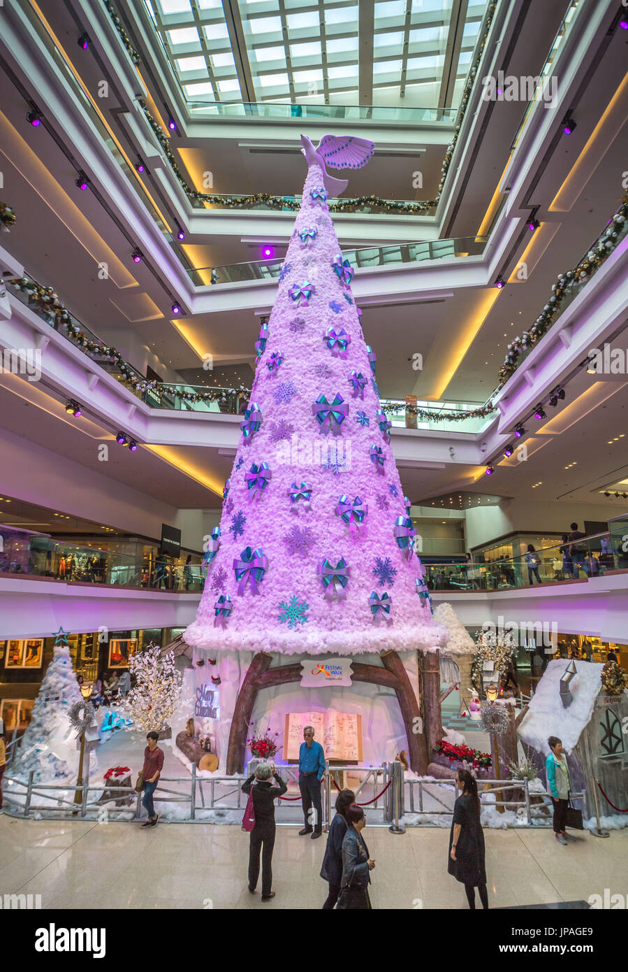 Della città di Hong Kong, Kawloon Tong District, Festival a piedi il Centro Shopping Foto Stock
