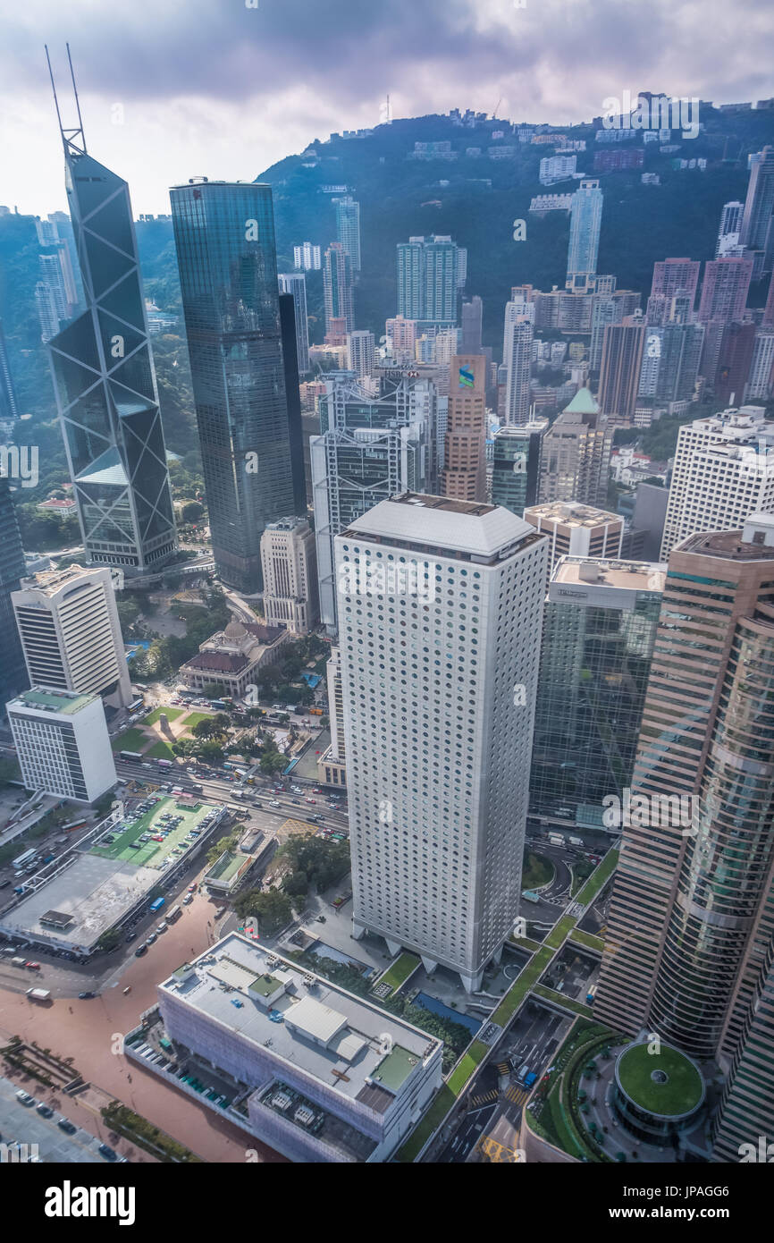 Della città di Hong Kong, il distretto centrale Foto Stock