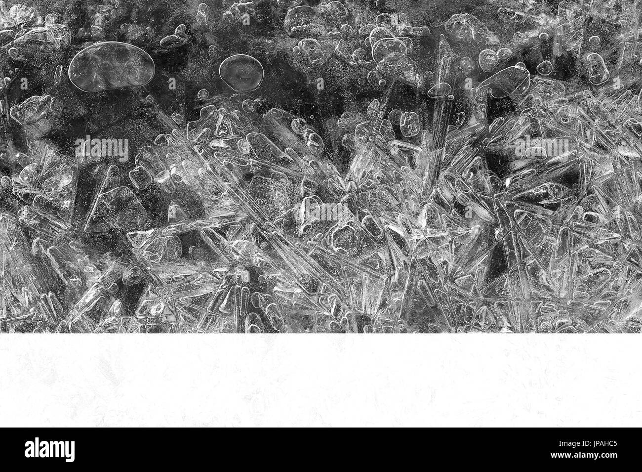 Ice-cristalli e struttura di ghiaccio Foto Stock